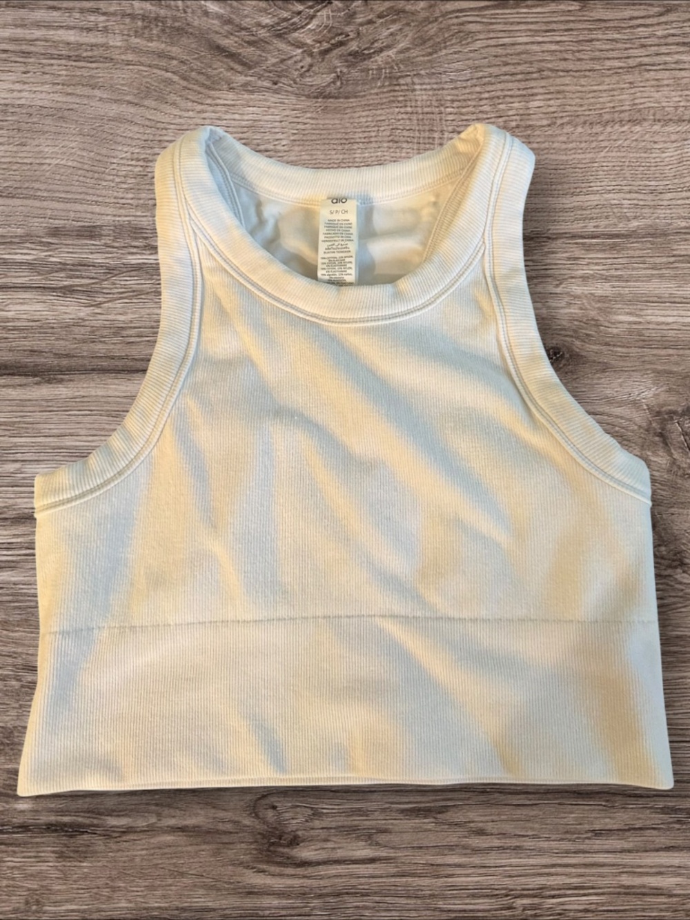 ALO YOGA Seamless Delight High Neck Bra- Size M- Blue